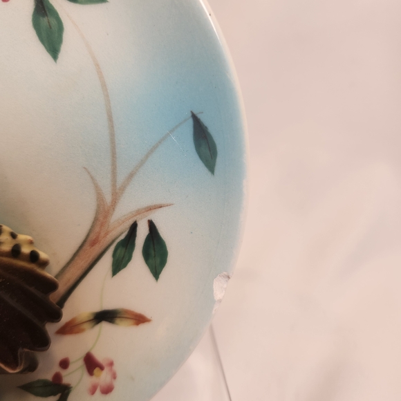 Napco B1770 Vintage Flicker Ceramic Wall Hanging Plate - Picture 3 of 5